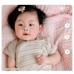 BodyChip HRNEE cài chéo cộc tay có sọc Korea style cho bé - Image 4