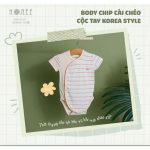 BodyChip HRNEE cài chéo cộc tay có sọc Korea style cho bé - Image 5