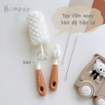 Set cọ rửa bình mút xốp 3 chi tiết Honper HP229 vệ sinh bình sữa cho bé - Image 6