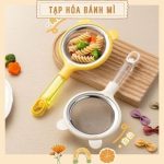 Rây lọc cháo bằng inox hình Gấu cán nhiều màu 12cm cho bé ăn dặm