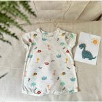 Bodysuit đùi có tay chất vải cotton co giãn 4 chiều cho bé dưới 2 tuổi - Image 2