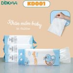 [Tặng móc treo] Khăn mềm Dokma Khăn khô đa năng túi 500g dạng rút tiện lợi vệ sinh bé - Image 4