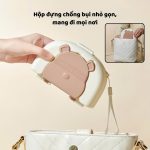 Bộ cọ rửa bình sữa di động hình Gấu / Sư tử/ Trơn 6 chi tiết gấp gọn mang đi - Image 2