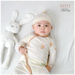 [Sale mẫu lỗi] Body dài HRNEE cài chéo họa tiết thú vải bamboo cho bé - Image 2