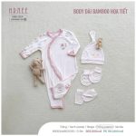 [Sale mẫu lỗi] Body dài HRNEE cài chéo họa tiết thú vải bamboo cho bé - Image 3