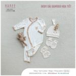 [Sale mẫu lỗi] Body dài HRNEE cài chéo họa tiết thú vải bamboo cho bé - Image 4