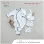 [Sale mẫu lỗi] Body dài HRNEE cài chéo họa tiết thú vải bamboo cho bé - Image 5
