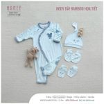 [Sale mẫu lỗi] Body dài HRNEE cài chéo họa tiết thú vải bamboo cho bé - Image 6