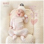 [Sale mẫu lỗi] Bộ dài sơ sinh cài chéo HRNEE mẫu Je t'aime cho bé - Image 4