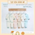 [Sale mẫu lỗi] Bộ dài sơ sinh cài chéo HRNEE mẫu chú voi con cho bé