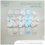 [Sale mẫu lỗi] Bộ dài sơ sinh cài chéo HRNEE mẫu chú voi con cho bé - Image 4