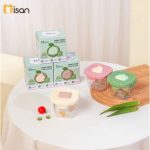 [Set 3c][Nắp lock] Hộp trữ đông thực phẩm bằng thủy tinh Misan dung tích 230ml cho bé ăn dặm - Image 2
