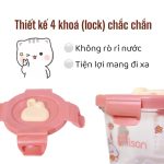 [Set 3c][Nắp lock] Hộp trữ đông thực phẩm bằng thủy tinh Misan dung tích 230ml cho bé ăn dặm - Image 5