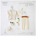 [Sale mẫu lỗi] Bộ dài sơ sinh cài giữa HRNEE mẫu Je t'aime cho bé từ sơ sinh - Image 5