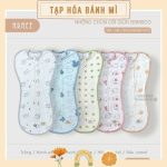 Nhộng chũn cài giữa HRNEE vải bamboo cho bé từ sơ sinh