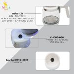 Bình đun nước pha sữa thông minh Moaz BéBé MB–002 khử clo, pha sữa, pha trà - Image 6