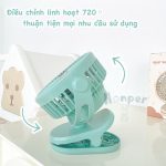 Quạt sạc tích điện Honper pin 10.000mah xoay 720 độ tiện dụng cho bé - Image 4