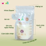 Túi trữ sữa Moaz Eco khóa zip 2 lớp hỗ trợ mẹ cho con bú - Image 2