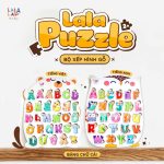 Đồ chơi Bảng ghép hình bằng gỗ LalaPuzzle song ngữ cho bé