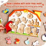 Đồ chơi Bảng ghép hình bằng gỗ LalaPuzzle song ngữ cho bé - Image 3