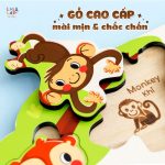 Đồ chơi Bảng ghép hình bằng gỗ LalaPuzzle song ngữ cho bé - Image 4