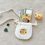 Túi mini thêu hình HQ đựng tỏi, lì xì có quai đeo cho bé - Image 2