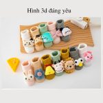 Vớ Tất hình thú in nổi 3d Nemo có chống trượt cổ cao cho bé (mẫu mới) - Image 4