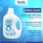 [có chai mini] Nước giặt xả 2in1 cho bé Sachi Organic hương thơm dịu nhẹ can 2kg - Image 2