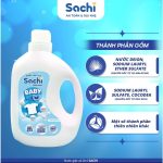 [có chai mini] Nước giặt xả 2in1 cho bé Sachi Organic hương thơm dịu nhẹ can 2kg - Image 3