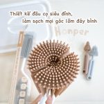 Cọ rửa bình sữa HONPER HP222 bằng silicone hộp 2 chi tiết - Image 4