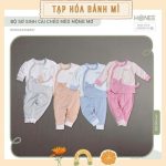 Bộ dài cài chéo HONEE Mèo mộng mơ cho bé từ sơ sinh