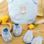 Set nón bao tay chân Dokma DS528 cho bé sơ sinh - Image 3