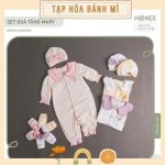 Set quà tặng quần áo phụ kiện HONEE Mary 3 món cho bé gái từ sơ sinh