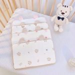 Gối cao su non tai gấu Monona MNN057 vải Cotton waffle / vải Muslin in họa tiết cho bé - Image 5