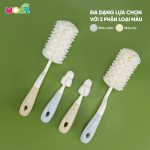 Bộ cọ rửa bình sữa Moaz Eco chất liệu mút xốp bọt biển cho bé - Image 2