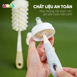 Bộ cọ rửa bình sữa Moaz Eco chất liệu mút xốp bọt biển cho bé - Image 4
