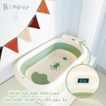 Chậu tắm gấp gọn Honper có nhiệt kế HP114 cho bé