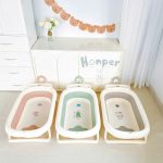 Chậu tắm gấp gọn Honper có nhiệt kế HP114 cho bé - Image 3