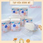 Bông tăm trẻ em thân giấy Emma Kids 2 đầu hộp 200 chiếc