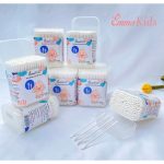 Bông tăm trẻ em thân giấy Emma Kids 2 đầu hộp 200 chiếc - Image 2
