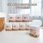 Bông tăm cho bé Honper hộp 200 que 2 đầu dẹt-xoắn - Image 4