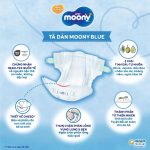 [HỎA TỐC HCM][TẶNG QUÀ] Tã Bỉm Moony Blue Xanh Natural Trắng chính hãng Nhật quần dán đủ size cho bé - Image 2