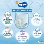 [HỎA TỐC HCM][TẶNG QUÀ] Tã Bỉm Moony Blue Xanh Natural Trắng chính hãng Nhật quần dán đủ size cho bé - Image 3