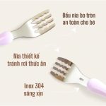 Set đũa thìa muỗng nĩa bằng inox Misan kèm hộp đựng cho bé tập ăn dặm - Image 3