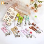 Set đũa thìa muỗng nĩa bằng inox Misan kèm hộp đựng cho bé tập ăn dặm - Image 4