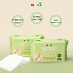 [có gói mini] Khăn khô đa năng Moaz Eco vệ sinh cho bé 50 tờ 200 tờ - Image 3