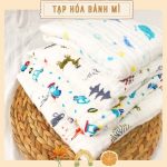 Khăn tắm xô cotton 6 lớp Manny nhăn 100x100cm cho bé từ sơ sinh