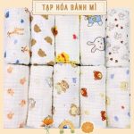 Khăn tắm xô cotton 6 lớp Manny nhăn 100x100cm cho bé từ sơ sinh - Image 2