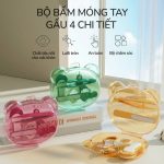 Bộ cắt móng Set chăm sóc móng hình gấu Bar Rot có hộp đựng cho bé từ sơ sinh - Image 2