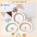 Chậu rửa mặt Honper gấp gọn cao cấp HP542 hình bò gấu ếch